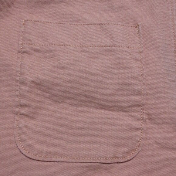 MADEWELL womens SKIRT denim JEAN mini PEACH coral FRAYED pockets SIZE 2 - Picture 3 of 11